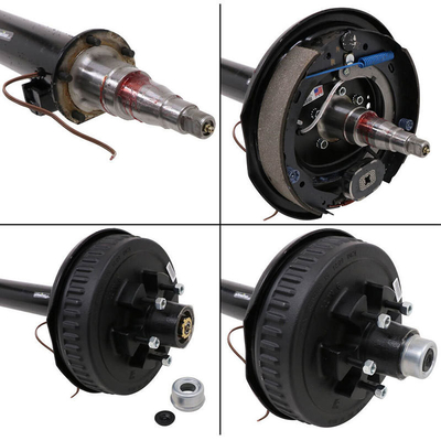 Anpassungsgröße Anhängerachsen mit mechanischen / elektrischen Bremsen und maximaler Nutzlast von 6600 lbs